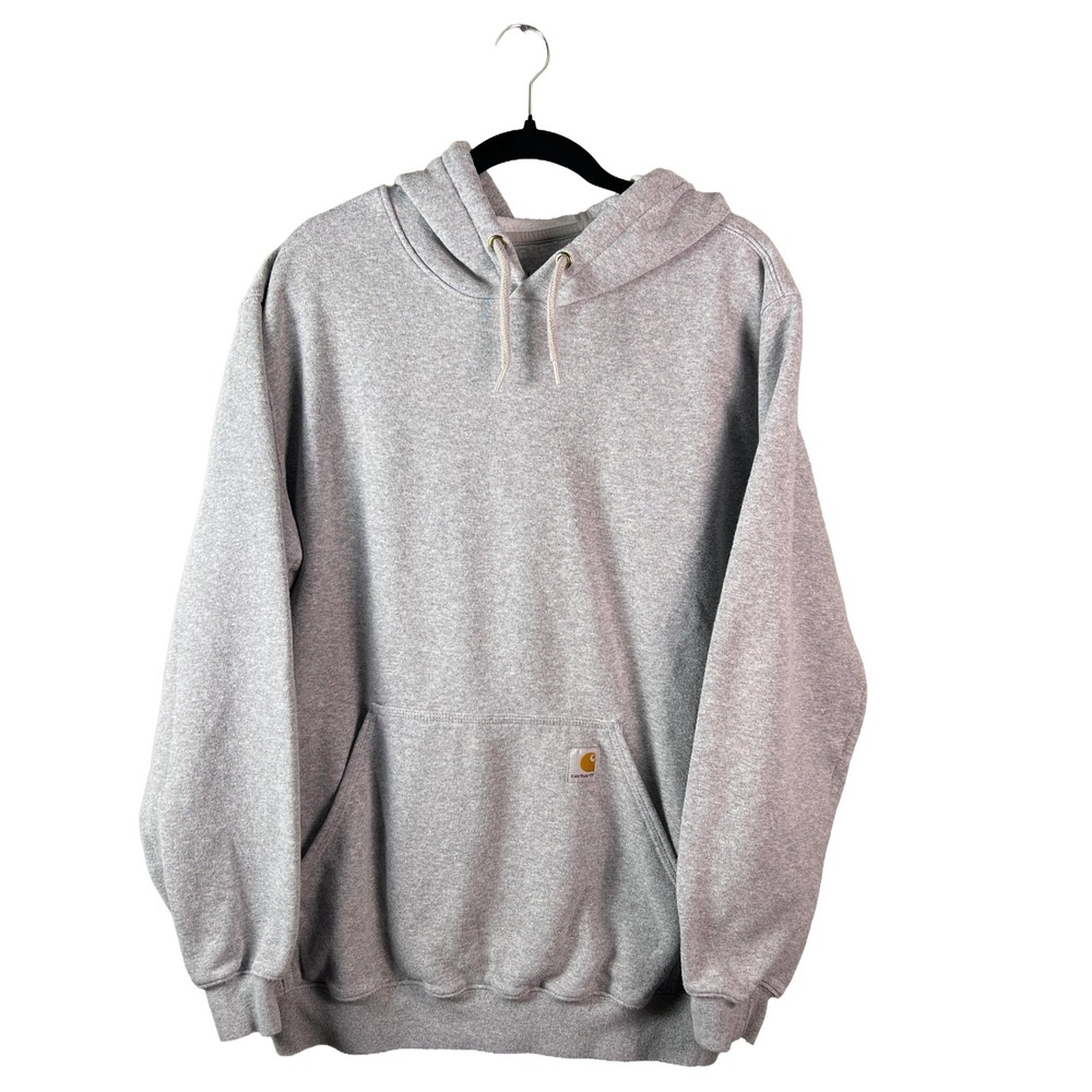 Carhartt Hoodie Men's L Heather Grey K121 Workwear Streetwear